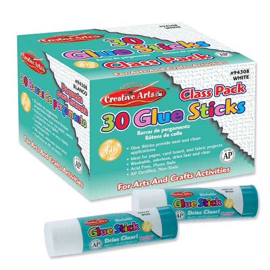 Charles Leonard Creative Arts™ Clear Economy Glue Stick Classpack, 2 Packs of 30